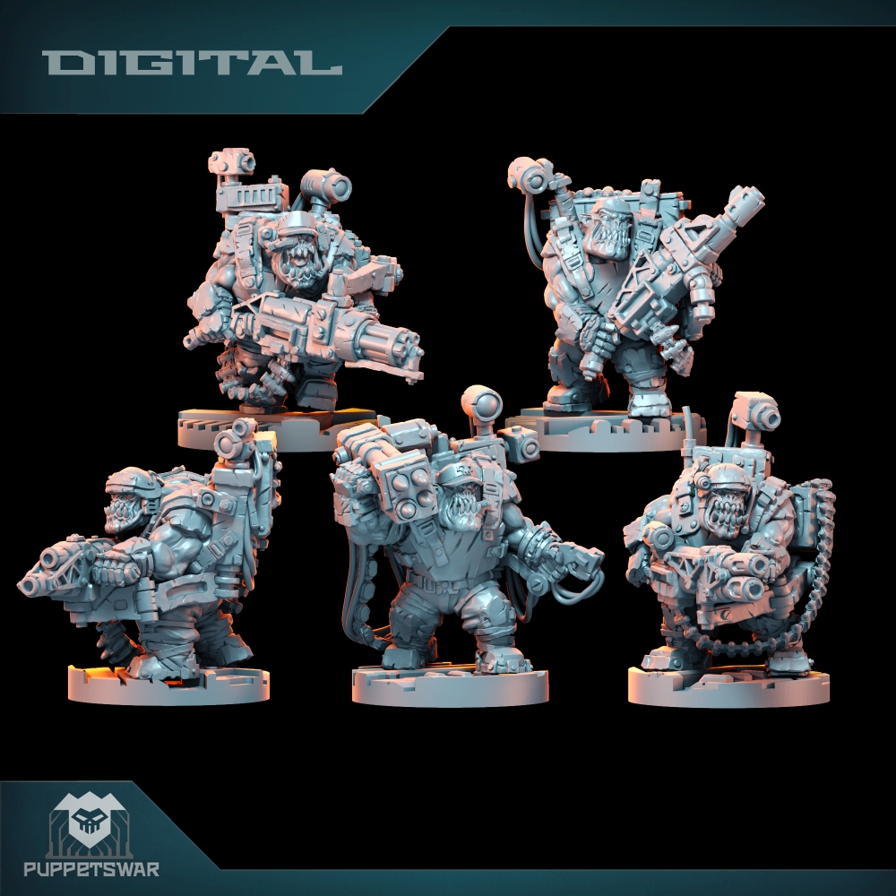 3D Printing Resin - Orc Ultimate Badasses Squad, figurka z