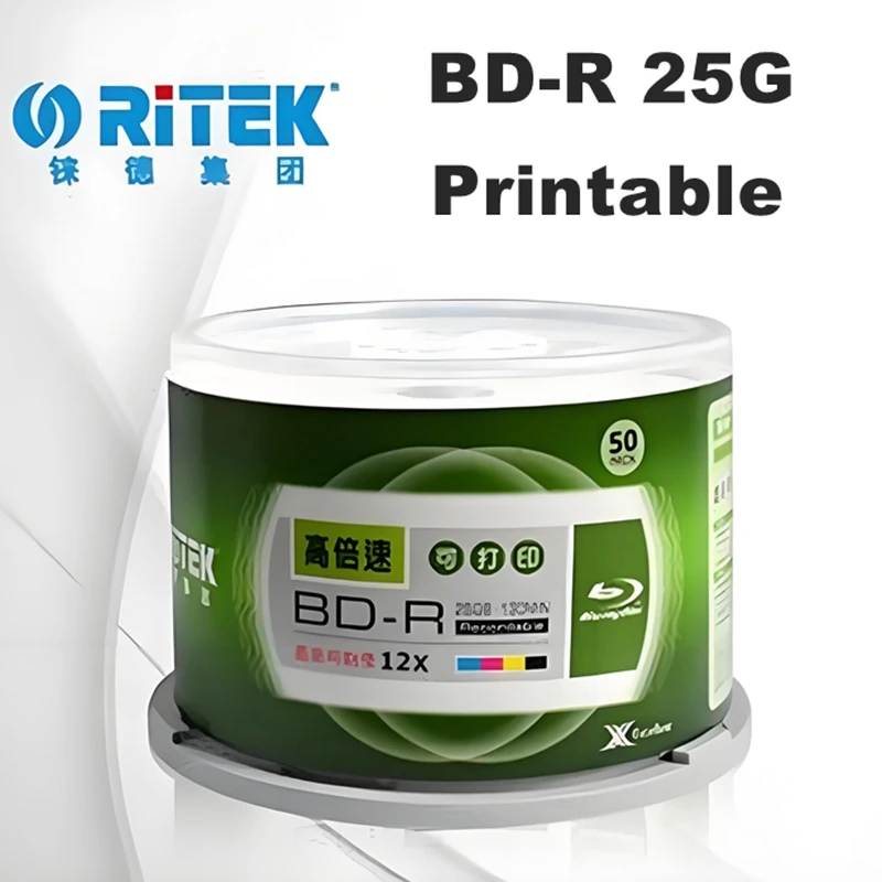 3D Printing Robot - 50 sztuk/pudełko Ritek BD-R 25GB Puste