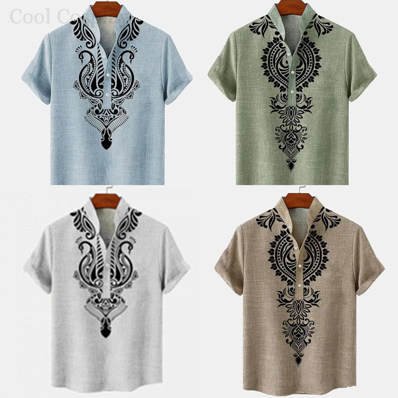 Męskie koszulki retro Henley z – 3D Printing Quality recenzja i cena