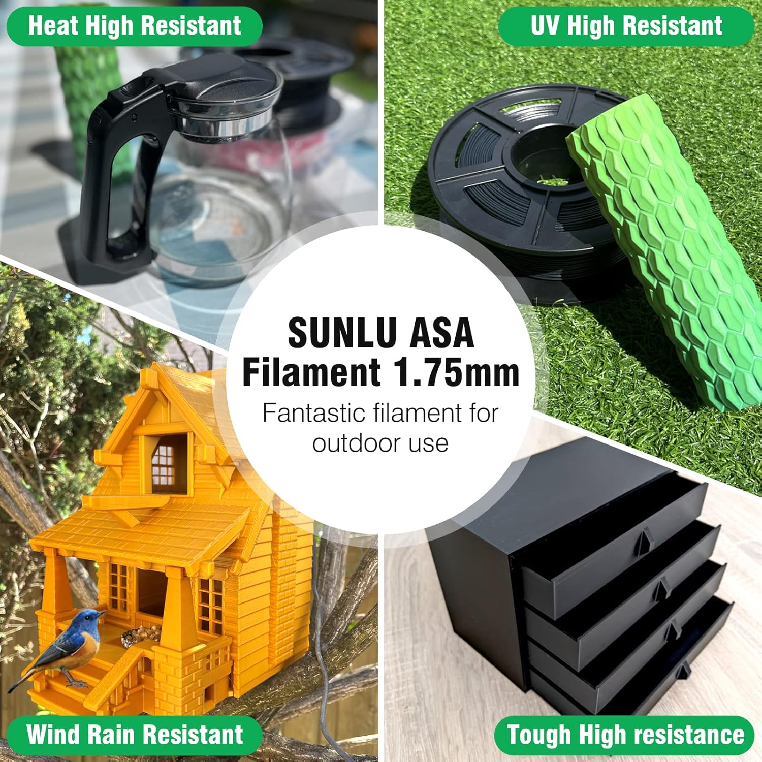 SUNLU 1KG ASA Filament 1,75 mm – Asa Filament Outdoor recenzja i cena