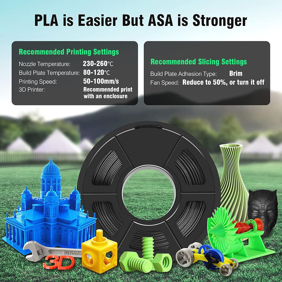 Filament JAYO 3D ASA 1.75mm 5  – Asa Filament Outdoor recenzja i cena